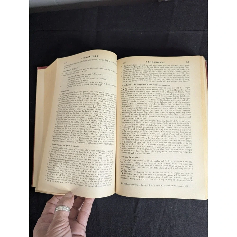 Vintage THE JERUSALEM BIBLE 1970's readers‎ edition hardcover book estate find
